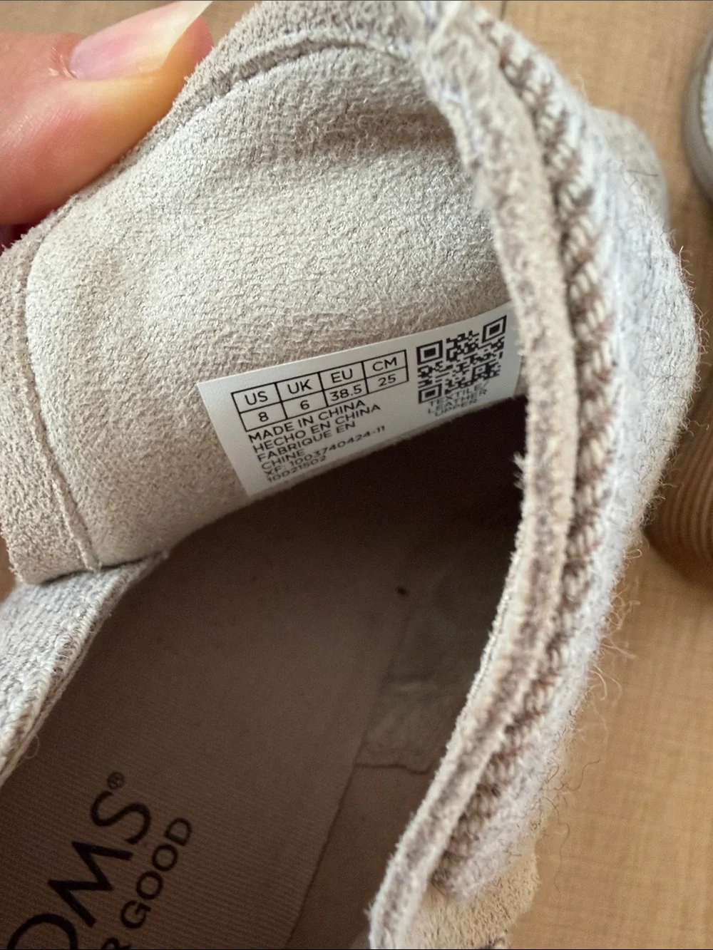 Toms Women's Light Gray Textile Ankle Booties